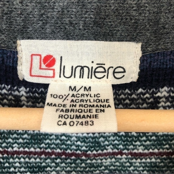 Vintage Cozy Cottagecore Coastal Nordic Cardigan Vest Medium - Picture 3 of 5